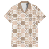Hawaiian Palaka Quilt Pattern Family Matching Puletasi and Hawaiian Shirt Hawaii Culture Bird of Paradise Exotic Motif - Polynesian Pride