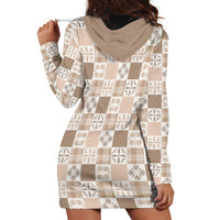 Hawaiian Palaka Quilt Pattern Hoodie Dress Hawaii Culture Bird of Paradise Exotic Motif - Polynesian Pride