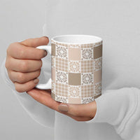 Hawaiian Palaka Quilt Pattern Ceramic Mug Hawaii Culture Honu Turtle - Polynesian Pride