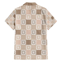 Hawaiian Palaka Quilt Pattern Family Matching Puletasi and Hawaiian Shirt Hawaii Culture Honu Turtle - Polynesian Pride