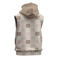 Hawaiian Palaka Quilt Pattern Sleeveless Zip Hoodie Hawaii Culture Honu Turtle - Polynesian Pride