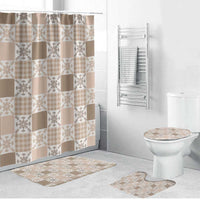 Hawaiian Palaka Quilt Pattern Bathroom Set Hawaii Culture Pineapple - Polynesian Pride