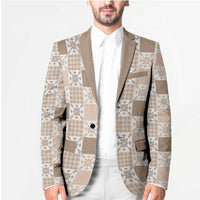 Hawaiian Palaka Quilt Pattern Blazer Hawaii Culture Pineapple - Polynesian Pride