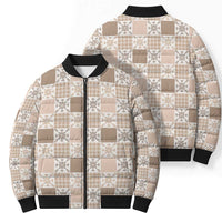 Hawaiian Palaka Quilt Pattern Bomber Puffer Jacket Hawaii Culture Pineapple - Polynesian Pride