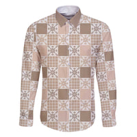 Hawaiian Palaka Quilt Pattern Family Matching Off The Shoulder Long Sleeve Dress and Hawaiian Shirt Hawaii Culture Pineapple - Polynesian Pride