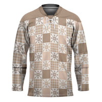 Hawaiian Palaka Quilt Pattern Hockey Jersey Hawaii Culture Pineapple - Polynesian Pride
