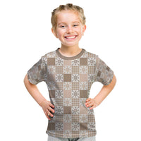 Hawaiian Palaka Quilt Pattern Kid T Shirt Hawaii Culture Pineapple - Polynesian Pride