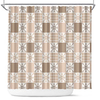 Hawaiian Palaka Quilt Pattern Shower Curtain Hawaii Culture Pineapple - Polynesian Pride