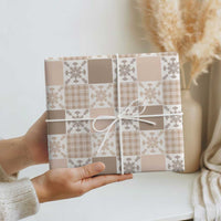 Hawaiian Palaka Quilt Pattern Wrapping Paper Hawaii Culture Pineapple - Polynesian Pride