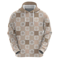 Hawaiian Palaka Quilt Pattern Zip Hoodie Hawaii Culture Pineapple - Polynesian Pride