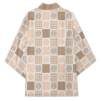 Hawaiian Palaka Quilt Pattern Kimono Hawaii Culture Tropical Flowers Mix - Polynesian Pride