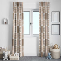 Hawaiian Palaka Quilt Pattern Window Curtain Hawaii Culture Tropical Flowers Mix - Polynesian Pride