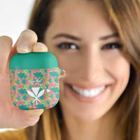 Seamless Hawaiian Quilt Pattern AirPods Case Hawaii Culture Palm Leaf Tropical - Polynesian Pride