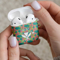 Seamless Hawaiian Quilt Pattern AirPods Case Hawaii Culture Palm Leaf Tropical - Polynesian Pride