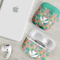 Seamless Hawaiian Quilt Pattern AirPods Case Hawaii Culture Palm Leaf Tropical - Polynesian Pride