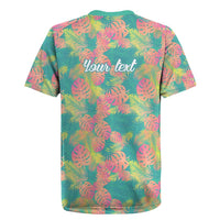 Seamless Hawaiian Quilt Pattern Rugby Jersey Hawaii Culture Palm Leaf Tropical - Polynesian Pride