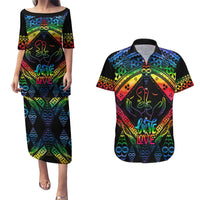 tonga-lgbt-couples-matching-puletasi-dress-and-hawaiian-shirt-love-is-love-ngatu-rainbow-water-color