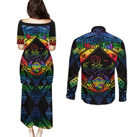 personalised-tonga-lgbt-couples-matching-puletasi-dress-and-long-sleeve-button-shirts-love-is-love-ngatu-rainbow-water-color