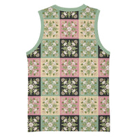 Seamless Pattern Maile and Pikake Lei Basketball Jersey Squares Maile Leaf - Polynesian Pride