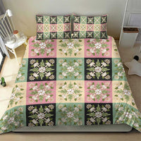 Seamless Pattern Maile and Pikake Lei Bedding Set Squares Maile Leaf - Polynesian Pride
