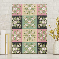 Seamless Pattern Maile and Pikake Lei Canvas Wall Art Squares Maile Leaf - Polynesian Pride