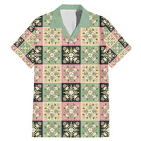 Seamless Pattern Maile and Pikake Lei Family Matching Mermaid Dress and Hawaiian Shirt Squares Maile Leaf - Polynesian Pride