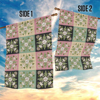 Seamless Pattern Maile and Pikake Lei Garden Flag Squares Maile Leaf - Polynesian Pride