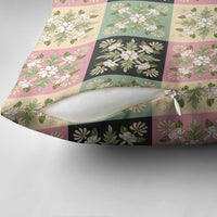 Seamless Pattern Maile and Pikake Lei Pillow Cover Squares Maile Leaf - Polynesian Pride