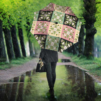 Seamless Pattern Maile and Pikake Lei Umbrella Squares Maile Leaf - Polynesian Pride