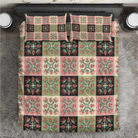 Seamless Pattern Pikake Lei Bedding Set Floral Squares Pikake - Polynesian Pride