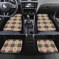 Seamless Pattern Pikake Lei Car Mats Floral Squares Pikake - Polynesian Pride