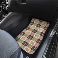 Seamless Pattern Pikake Lei Car Mats Floral Squares Pikake - Polynesian Pride