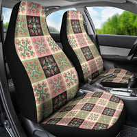 Seamless Pattern Pikake Lei Car Seat Cover Floral Squares Pikake - Polynesian Pride
