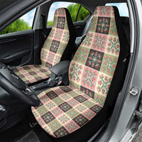 Seamless Pattern Pikake Lei Car Seat Cover Floral Squares Pikake - Polynesian Pride