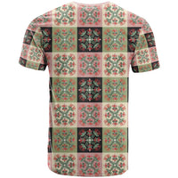 Seamless Pattern Pikake Lei T Shirt Floral Squares Pikake - Polynesian Pride