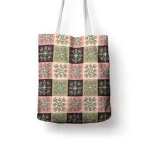 Seamless Pattern Pikake Lei Tote Bag Floral Squares Pikake - Polynesian Pride