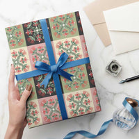 Seamless Pattern Pikake Lei Wrapping Paper Floral Squares Pikake - Polynesian Pride