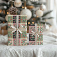 Seamless Pattern Pikake Lei Wrapping Paper Floral Squares Pikake - Polynesian Pride