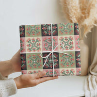 Seamless Pattern Pikake Lei Wrapping Paper Floral Squares Pikake - Polynesian Pride