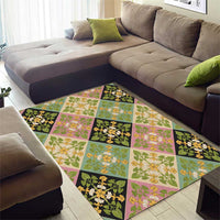 Seamless Pattern Puakenikeni and Kalo Area Rug - Polynesian Pride