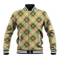 Seamless Pattern Puakenikeni and Kalo Baseball Jacket - Polynesian Pride