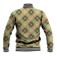 Seamless Pattern Puakenikeni and Kalo Baseball Jacket - Polynesian Pride