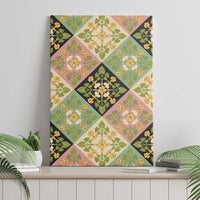 Seamless Pattern Puakenikeni and Kalo Canvas Wall Art - Polynesian Pride