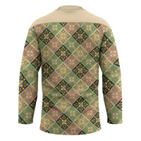 Seamless Pattern Puakenikeni and Kalo Hockey Jersey LT9 - Polynesian Pride