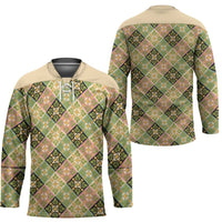Seamless Pattern Puakenikeni and Kalo Hockey Jersey LT9 - Polynesian Pride