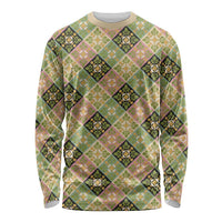 Seamless Pattern Puakenikeni and Kalo Long Sleeve Shirt - Polynesian Pride