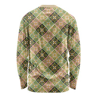 Seamless Pattern Puakenikeni and Kalo Long Sleeve Shirt - Polynesian Pride