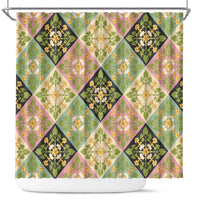 Seamless Pattern Puakenikeni and Kalo Shower Curtain - Polynesian Pride