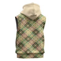 Seamless Pattern Puakenikeni and Kalo Sleeveless Hoodie LT9 - Polynesian Pride