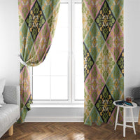 Seamless Pattern Puakenikeni and Kalo Window Curtain - Polynesian Pride